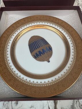Four Limoges Faberge Imperial Egg Plates
